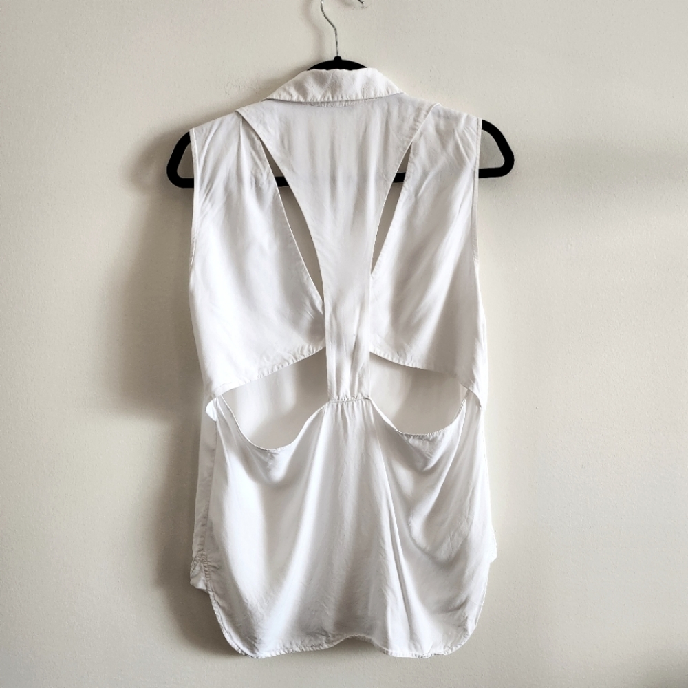& Other Stories US 6 cut-out collateral sleeveless tank blouse